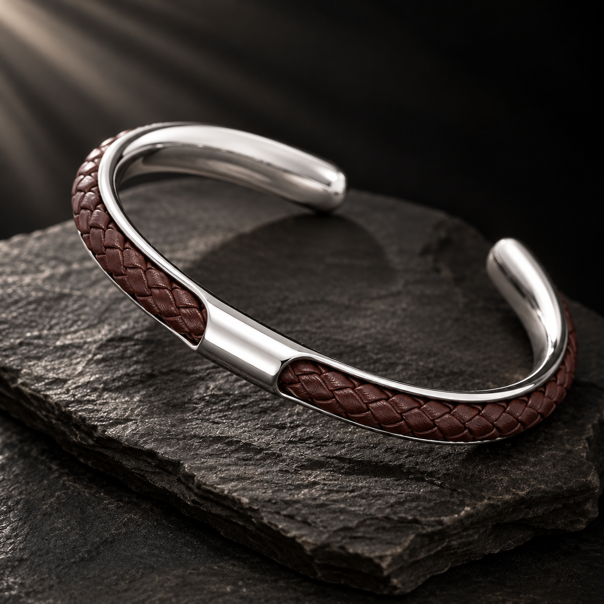 Imperial weave Silver cuff