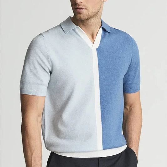 Dual Tone Knit Polo