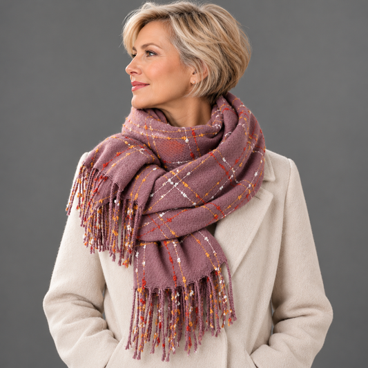 Elara Heritage Plaid Scarf