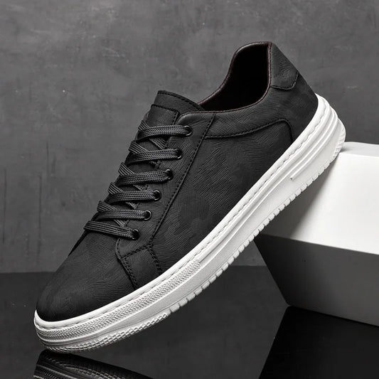 Elite Noir Leather Sneakers