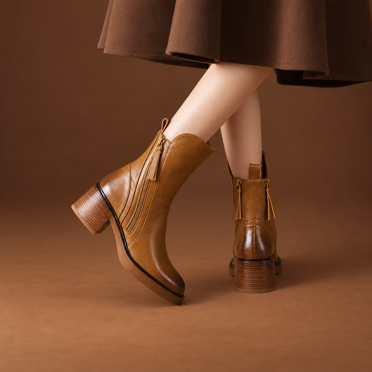 Aveline Vintage Leather  Boots