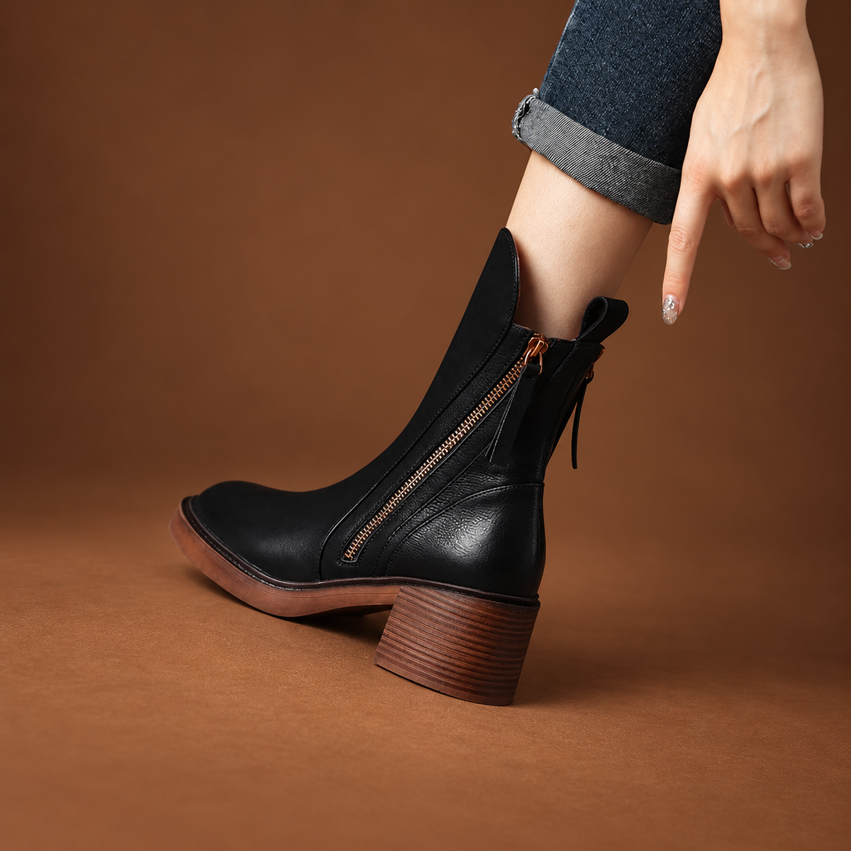 Aveline Vintage Leather  Boots