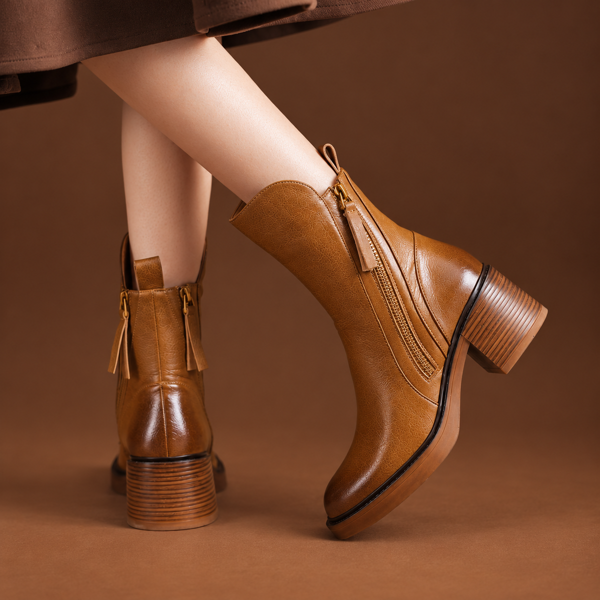 Aveline Vintage Leather  Boots