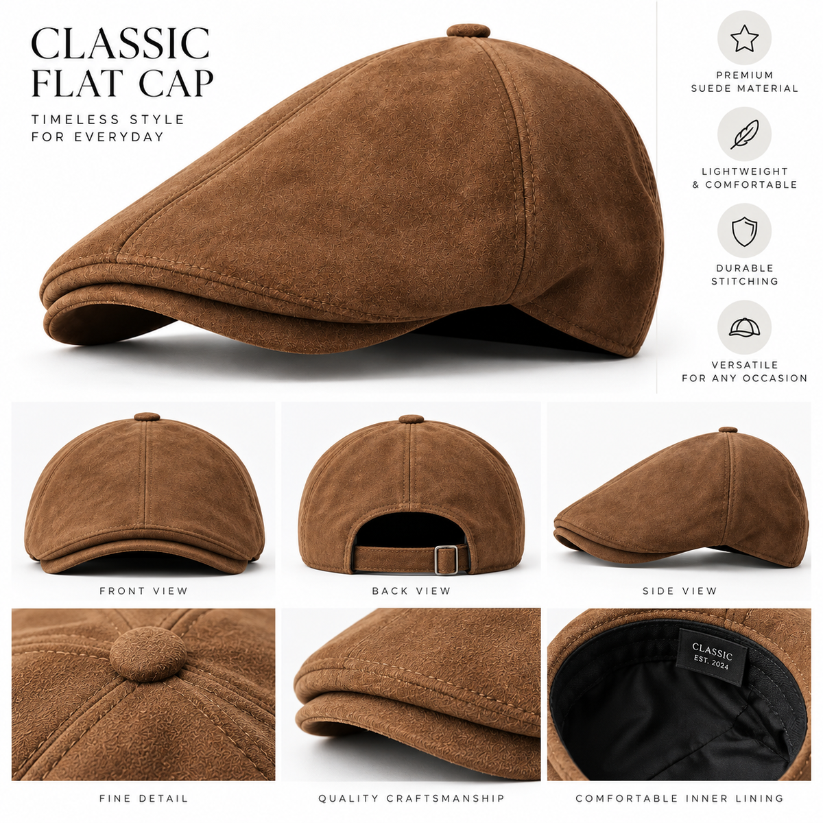 Alden Suede Driving Cap