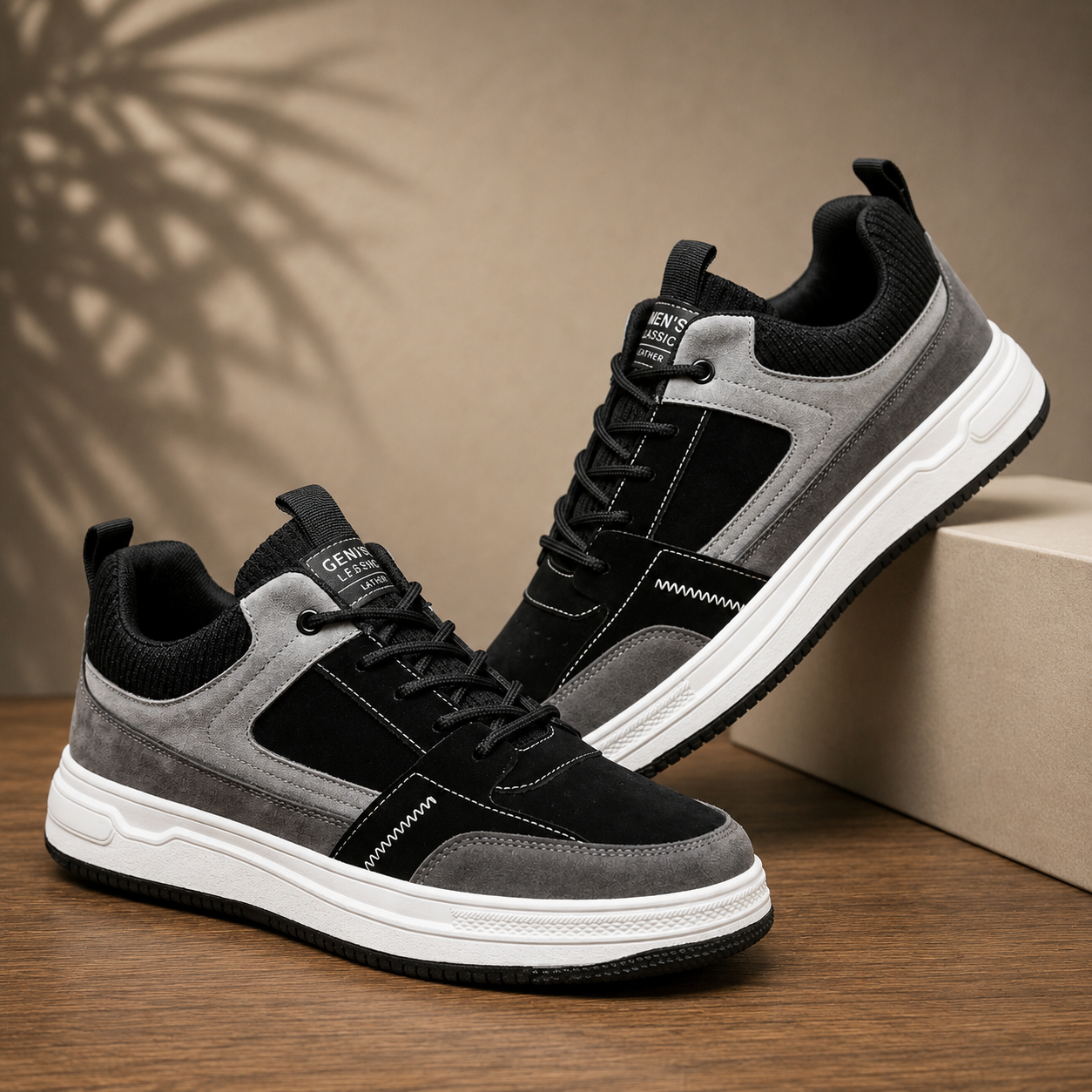 Regent Vale Leather Slip-On Sneakers