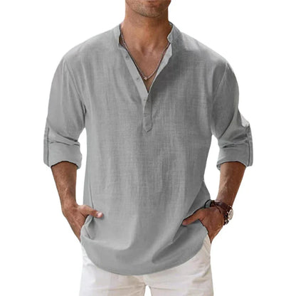 Arden Linen Henley Shirt