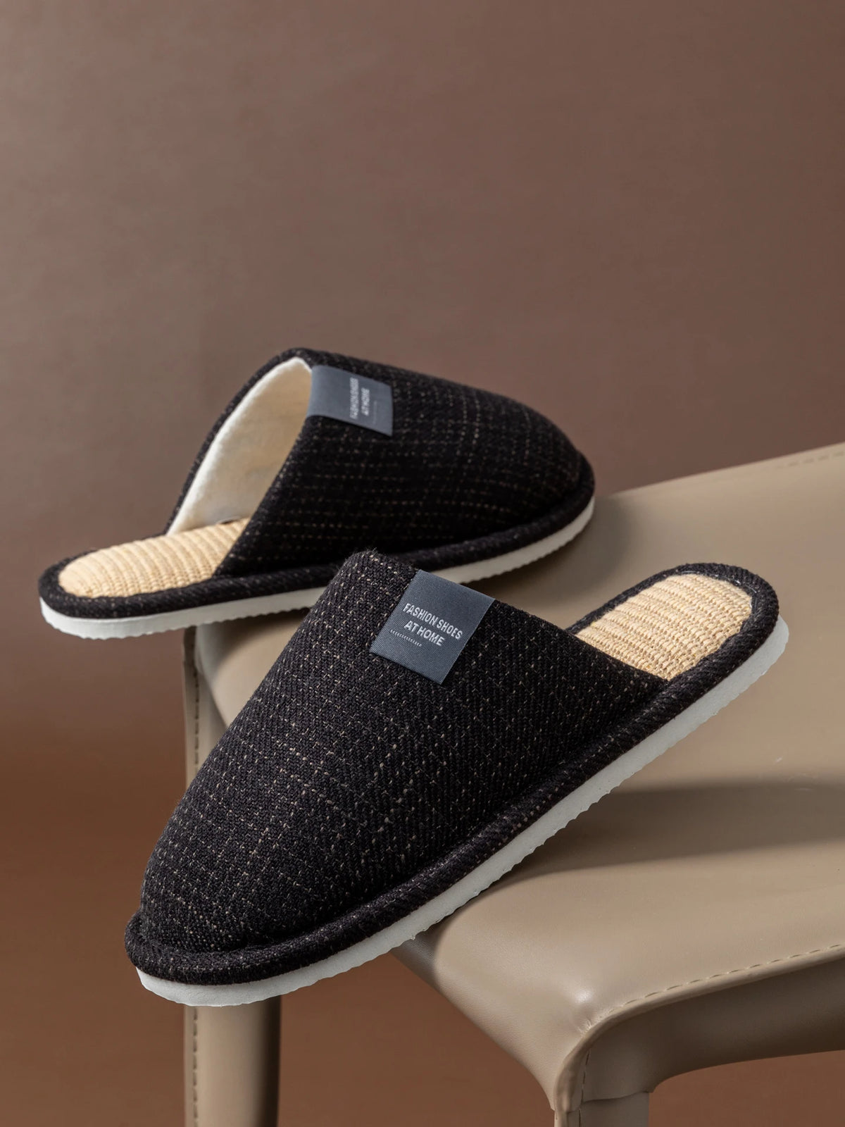 Unisex House Slippers Spring Fall Indoor Bedroom Floor Lightweight Quiet Flat Sole Breathable Comfortable All-Season Home Shoes