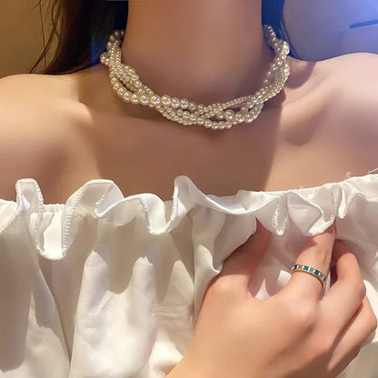 Luxe Pearl Choker Necklaces