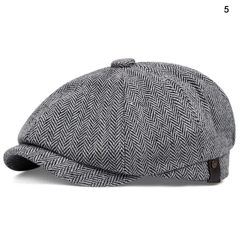 Men Casual Peaky Blinders Hat Spring Autumn Retro Beret Hats Wild Casual Hats Unisex Wild Octagonal Cap Girl Newsboy English Hat