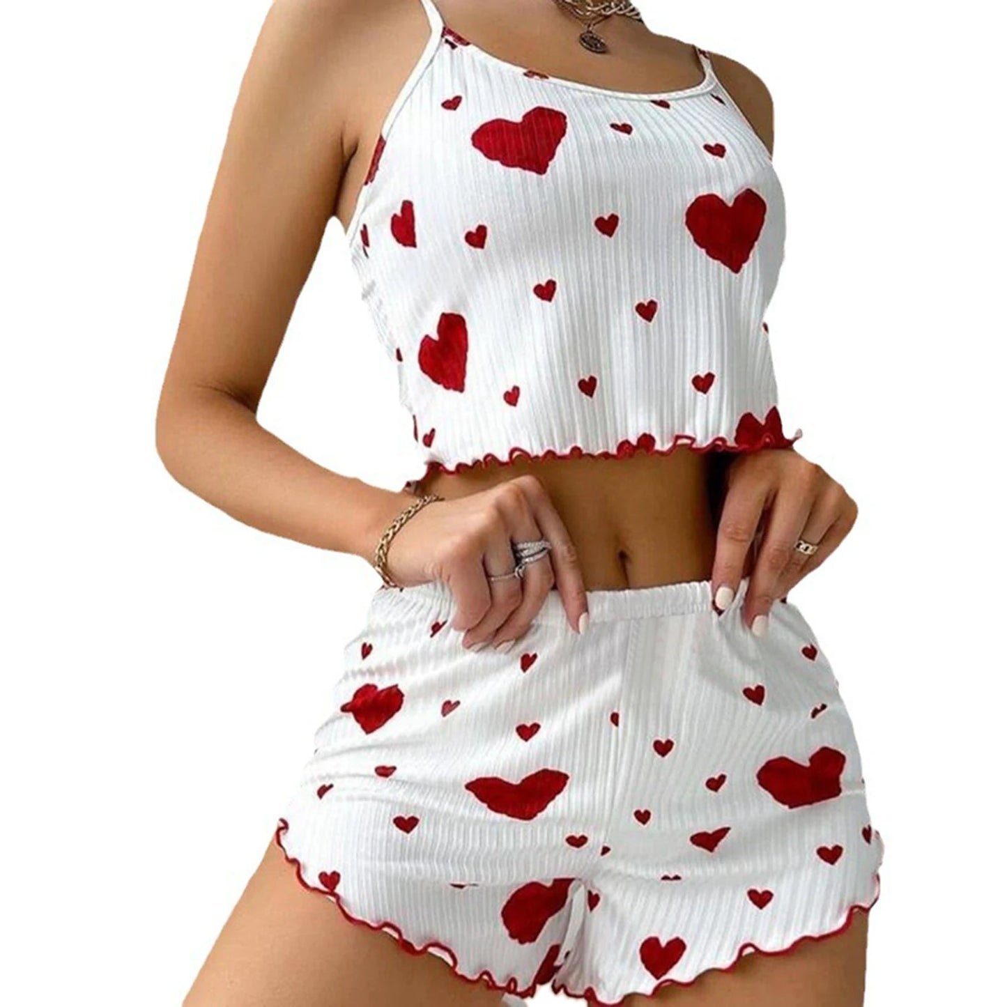 Sweetheart Ribbed Lounge Set