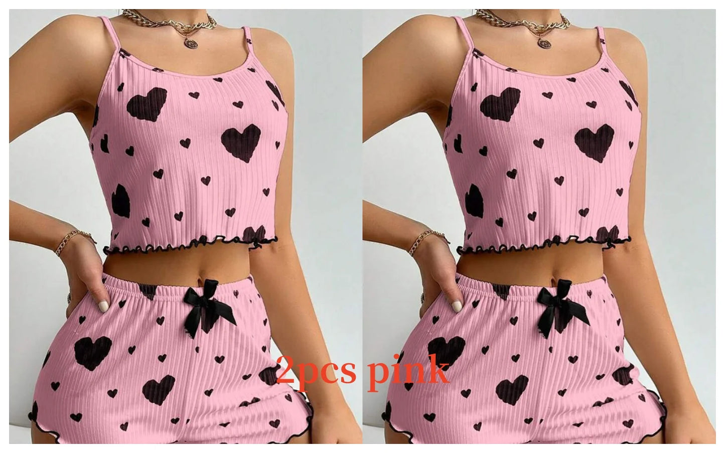 Sweetheart Ribbed Lounge Set