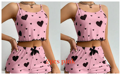Sweetheart Ribbed Lounge Set