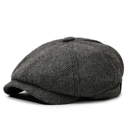 Unisex Casual Newsboy Hat for Travel, Shopping & Vacation - Retro Beret for Spring, Autumn & Winter