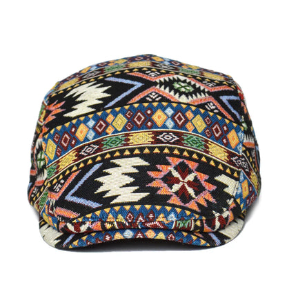 Vintage Tribal Flat Cap
