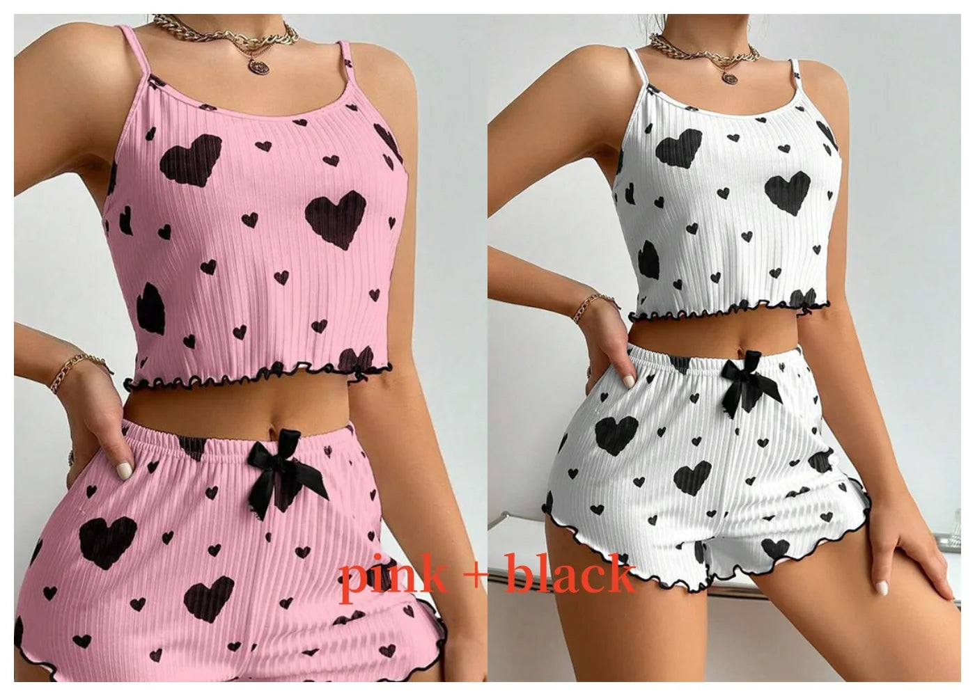 Sweetheart Ribbed Lounge Set