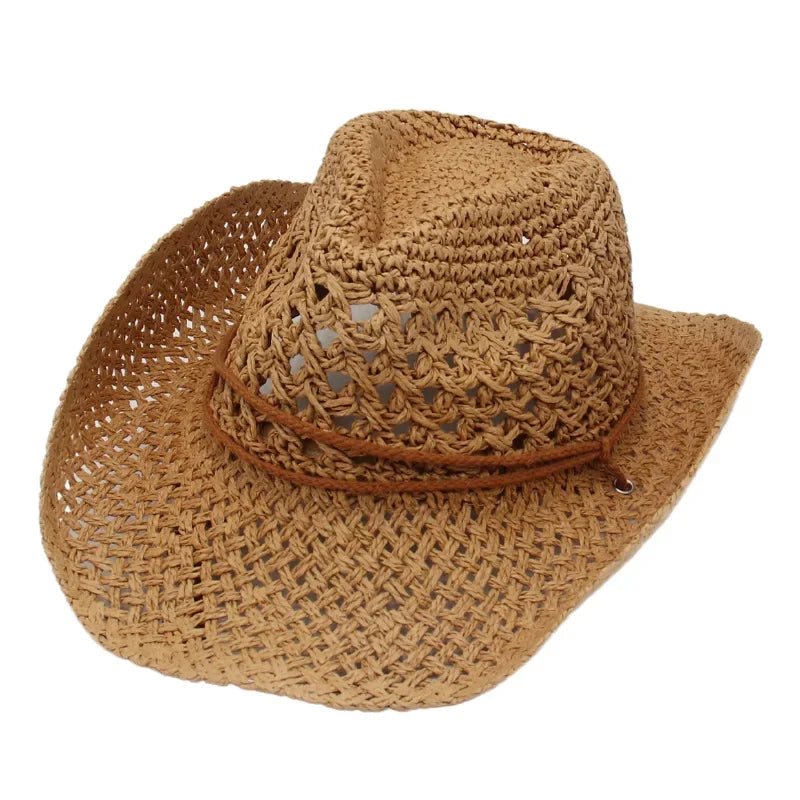 Rustic Breeze Handwoven Cowboy Straw Hat