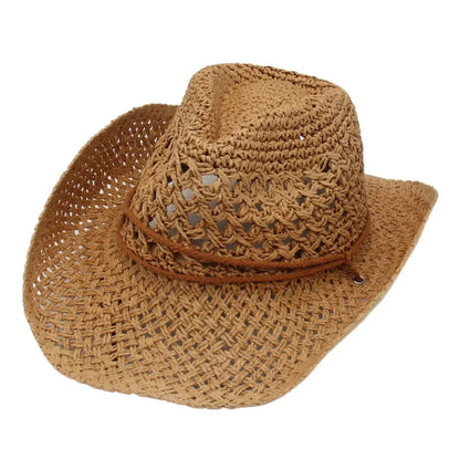 Rustic Breeze Handwoven Cowboy Straw Hat