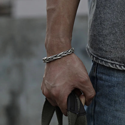 Silver Braid Cuff