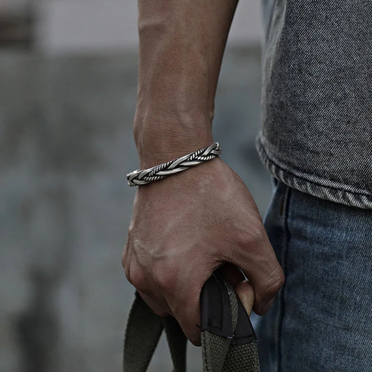 Silver Braid Cuff