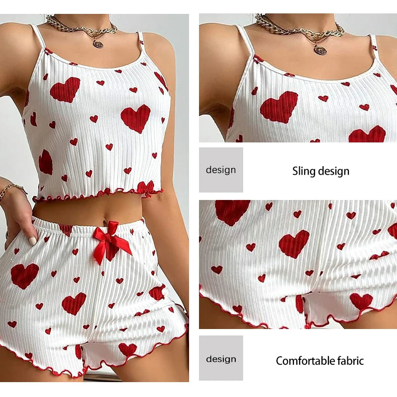 Sweetheart Ribbed Lounge Set