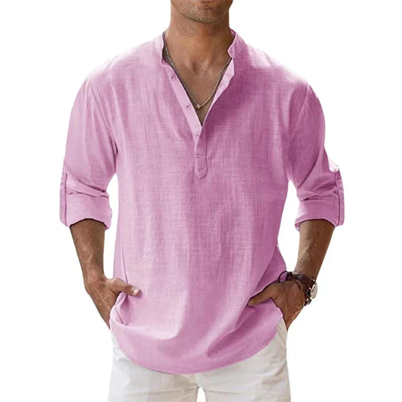 Arden Linen Henley Shirt