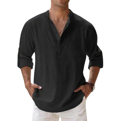 Arden Linen Henley Shirt