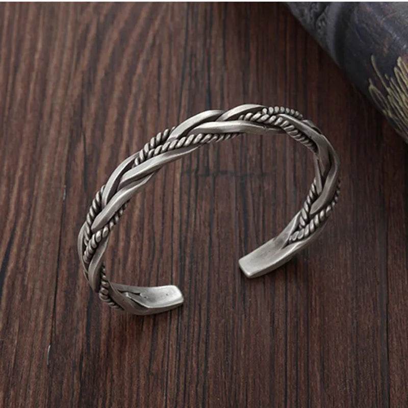 Silver Braid Cuff