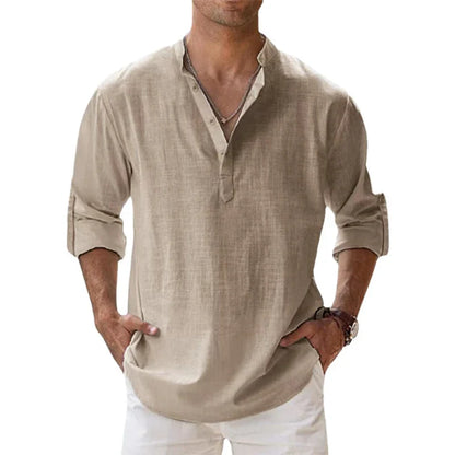 Arden Linen Henley Shirt
