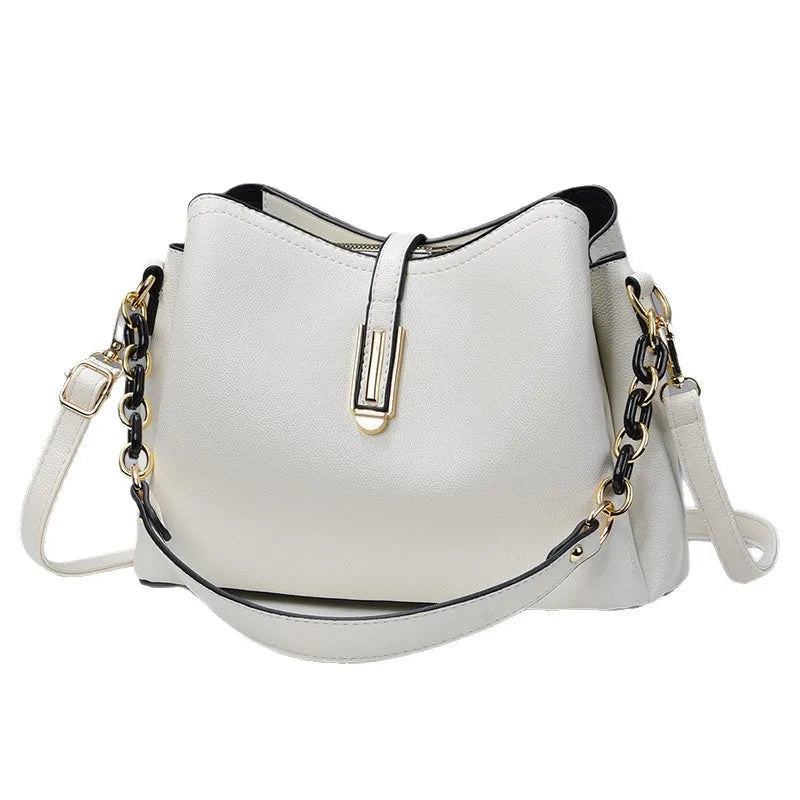 Noir Élégance Leather Shoulder Bag