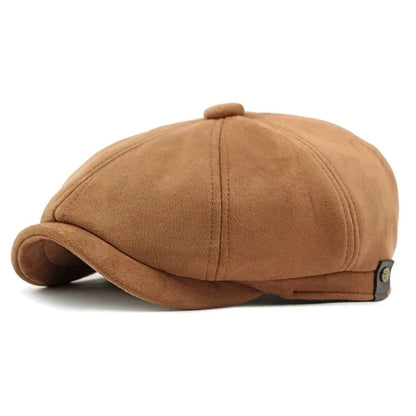 Lennox Suede Newsboy Cap