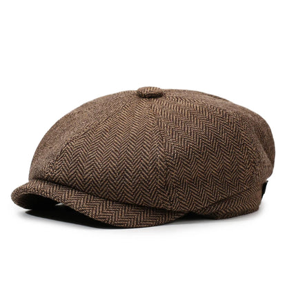 Unisex Casual Newsboy Hat for Travel, Shopping & Vacation - Retro Beret for Spring, Autumn & Winter
