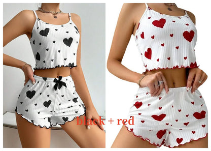 Sweetheart Ribbed Lounge Set