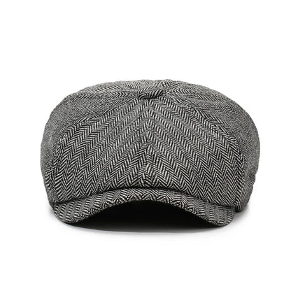 Unisex Casual Newsboy Hat for Travel, Shopping & Vacation - Retro Beret for Spring, Autumn & Winter
