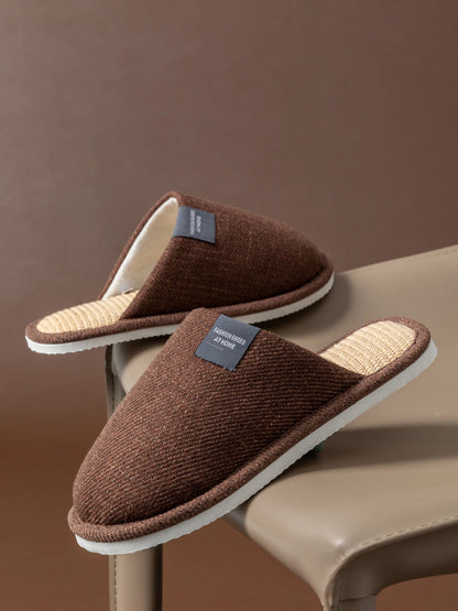 Unisex House Slippers Spring Fall Indoor Bedroom Floor Lightweight Quiet Flat Sole Breathable Comfortable All-Season Home Shoes