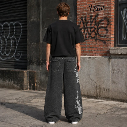 Noir Rose Street Baggy Jeans