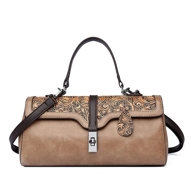 Aurelia Embossed Shoulder Bag