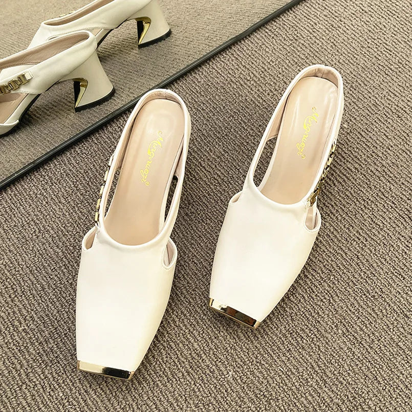 Auréa Chain Mule Heels