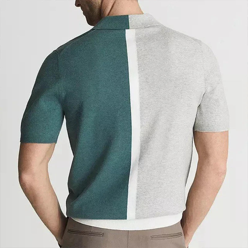 Dual Tone Knit Polo