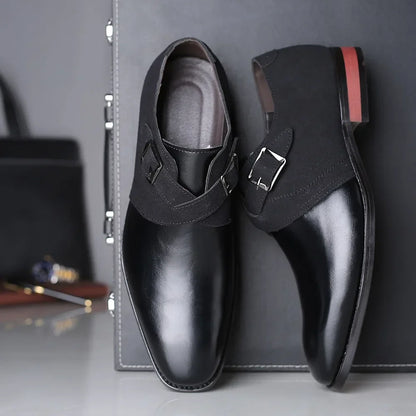 Imperial Dual-Tone Monk Strap Shoes