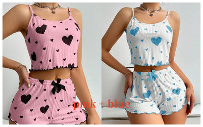 Sweetheart Ribbed Lounge Set