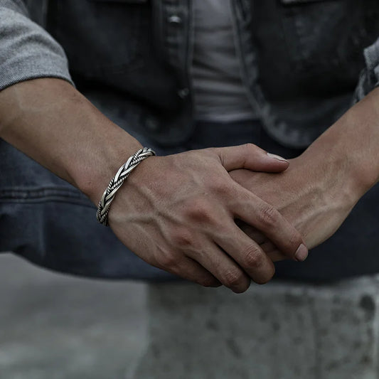 Silver Braid Cuff