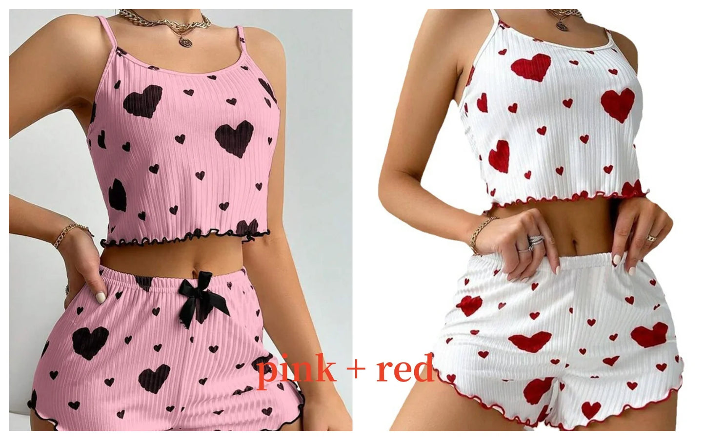 Sweetheart Ribbed Lounge Set
