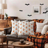 Spooky Pumpkin Ghost Cushion Cover