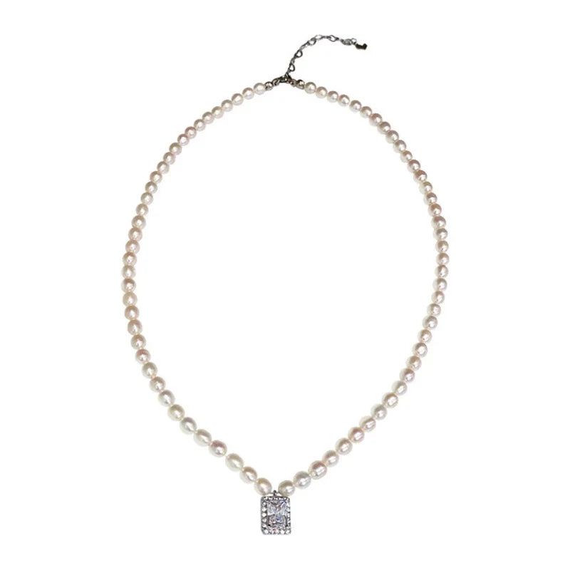 Pearl Crystal Layered Necklace