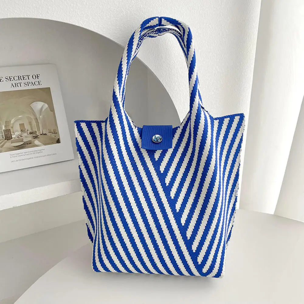 Vintage Striped Knitted Handbag