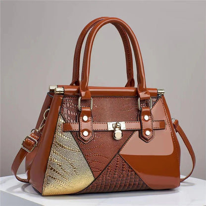 Noir Éclat Croc Luxe Handbag