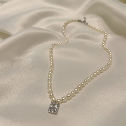 Pearl Crystal Layered Necklace