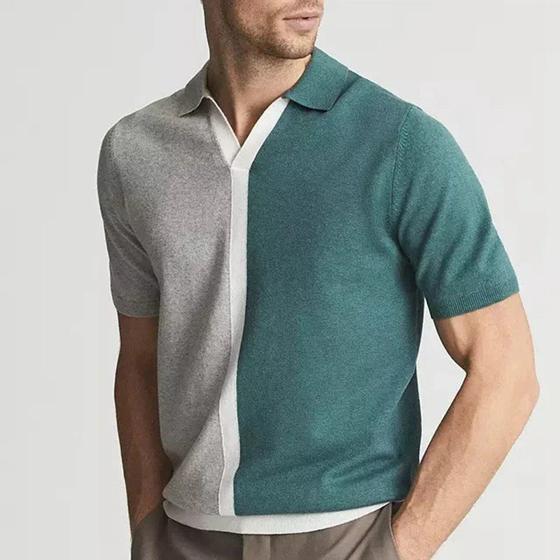 Dual Tone Knit Polo