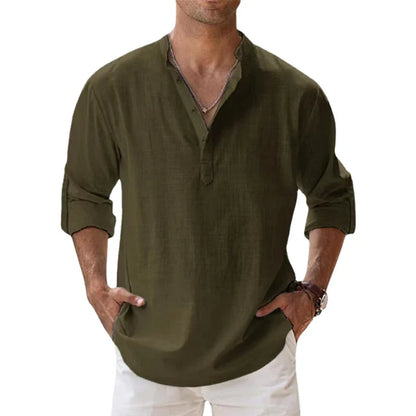 Arden Linen Henley Shirt