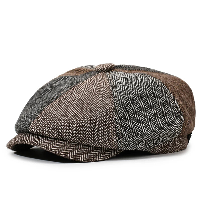 Unisex Casual Newsboy Hat for Travel, Shopping & Vacation - Retro Beret for Spring, Autumn & Winter
